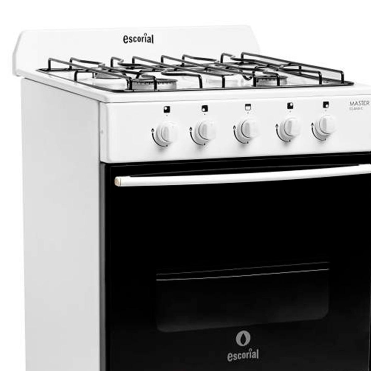 Cocina Gas Natural 56Cm Escorial MASTERCLASSICB Blanca